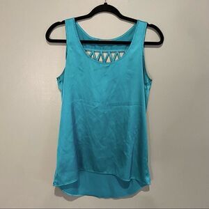 Smart Set Teal Polyester Tank Top Womens Size XS